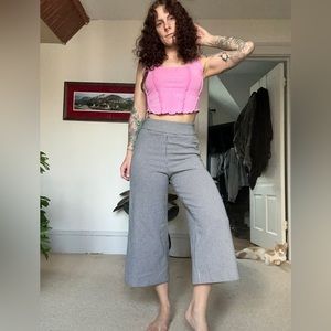 Checked Cropped Culottes